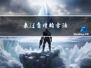 表id自增的方法