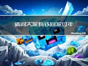 请问大家有钱回家过年吗