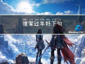 谁家过年好下句