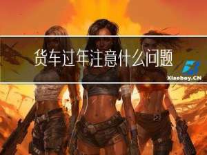 货车过年注意什么问题