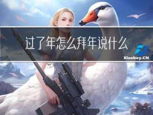 过了年怎么拜年说什么话