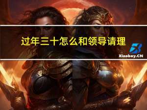 过年三十怎么和领导请理