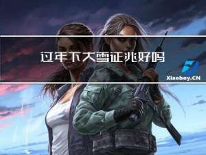 过年下大雪征兆好吗