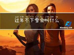 过年不下雪会叫什么