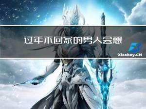 过年不回家的男人会想什么