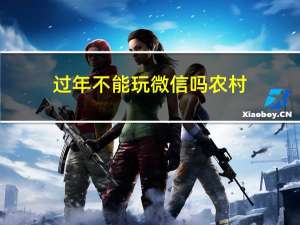 过年不能玩微信吗农村