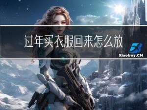 过年买衣服回来怎么放好