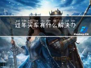 过年买车有什么解决办法