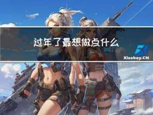 过年了最想做点什么