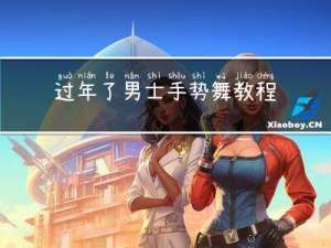 过年了男士手势舞教程