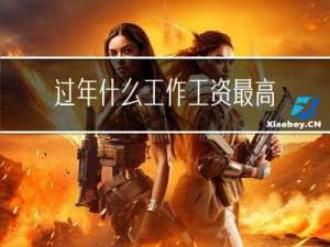过年什么工作工资最高呢