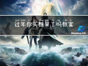 过年你买糖果了吗教案