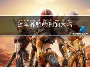 过年养鸭的利润大吗