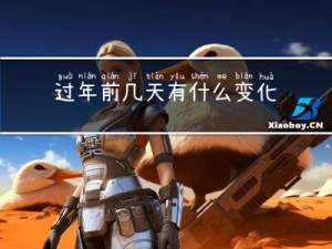 过年前几天有什么变化英语