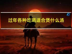 过年各种吃喝适合煲什么汤