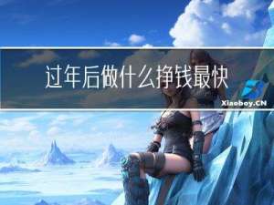 过年后做什么挣钱最快