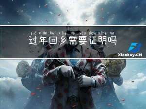 过年回乡需要证明吗