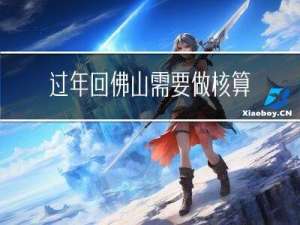 过年回佛山需要做核算吗