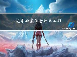过年回家准备什么工作