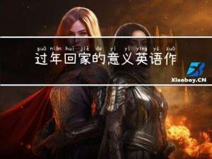 过年回家的意义英语作文