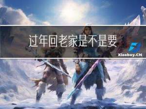 过年回老家是不是要
