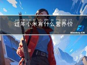 过年小米有什么营养价值