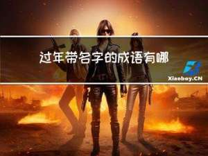 过年带名字的成语有哪些