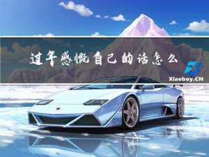 过年感慨自己的话怎么说