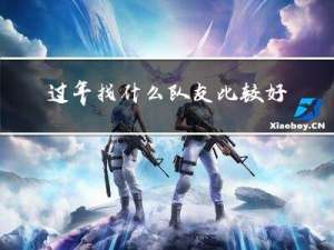 过年找什么队友比较好呢