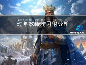 过年放鞭炮习俗分析