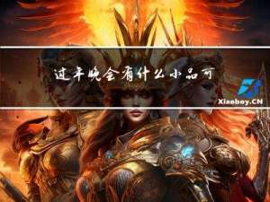 过年晚会有什么小品可以看