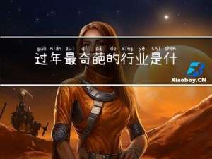 过年最奇葩的行业是什么
