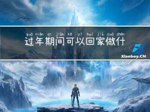 过年期间可以回家做什么