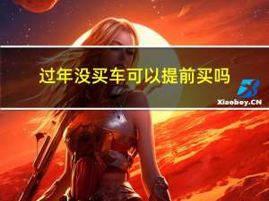 过年没买车可以提前买吗