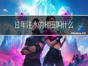 过年注水的梯田叫什么