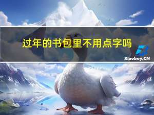 过年的书包里不用点字吗