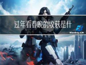 过年看春晚的收获是什么