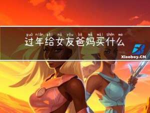 过年给女友爸妈买什么礼物