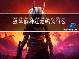 过年能种红薯吗为什么