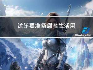 过年要准备哪些生活用品