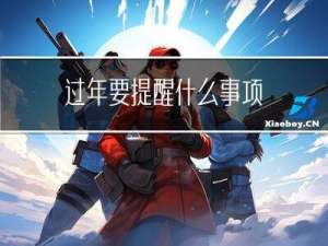 过年要提醒什么事项