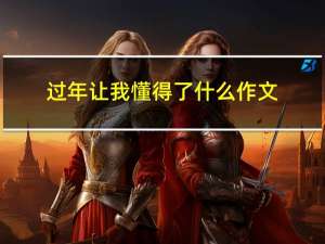 过年让我懂得了什么作文