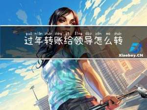 过年转账给领导怎么转