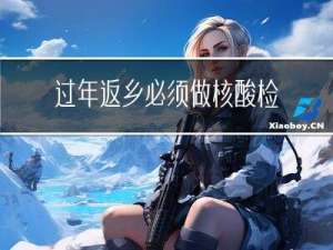 过年返乡必须做核酸检测吗