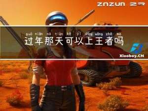 过年那天可以上王者吗