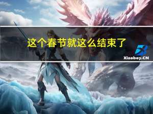 这个春节就这么结束了