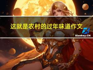 这就是农村的过年味道作文
