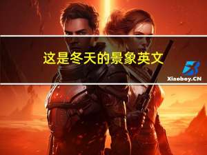 这是冬天的景象英文