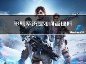 采购系统是如何管理供应商的？