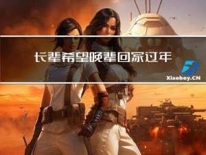 长辈希望晚辈回家过年吗